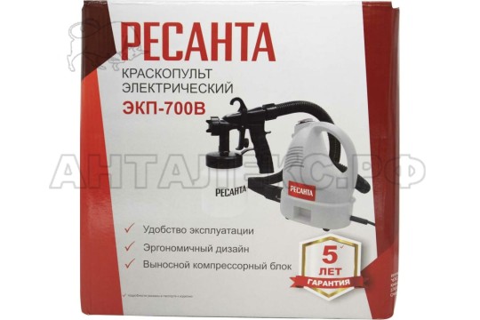 Краскопульт электрический ЭКП-700В Ресанта 75/17/2