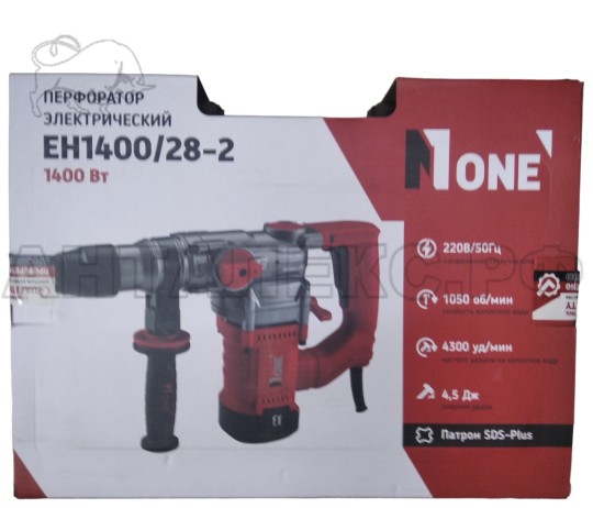 Перфоратор NUMBER ONE EH1400/28-2 (1400Вт,4-х режим,рег.обор, 4,5Дж, набор, SDS+, кейс)