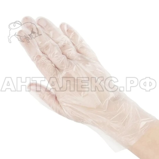 Перчатки полиэтилен. одноразовые TPE Gloves, эластомер р-р.L (1упак/100шт/50 пар)