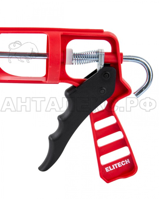Пистолет для герметика ELITECH 710101, скелетный. Функция Антикапля. Усилие 90кг,код 207207