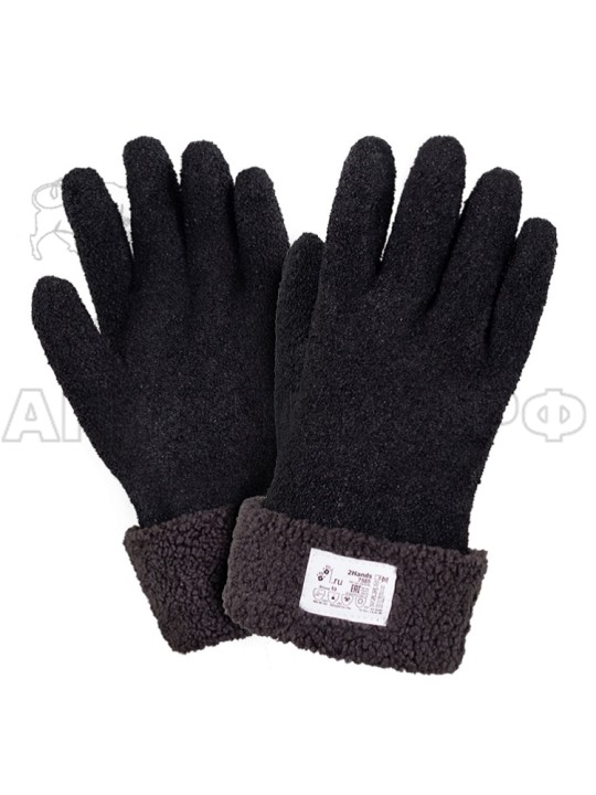 Перчатки УТЕПЛЕННЫЕ 2Hands 7585, р-р 11, ПВХ/съемный утеплитель