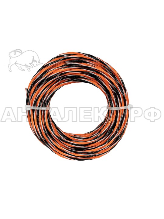 Корд для триммера Elitech 0809.029900, 2.4мм,15м,квадрат,трехцвет,моток, код 216259