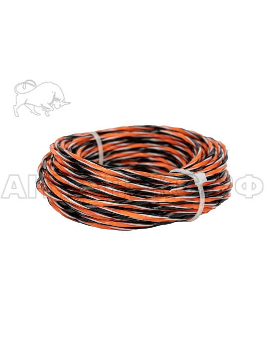 Корд для триммера Elitech 0809.029900, 2.4мм,15м,квадрат,трехцвет,моток, код 216259