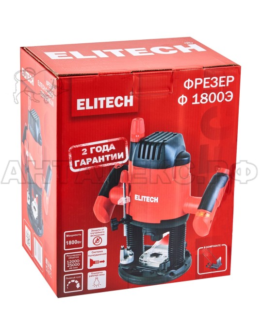 Фрезер Elitech Ф 1800Э (E2212.005.00), 1800Вт,11000-25000обм,ход-55мм, код 207358