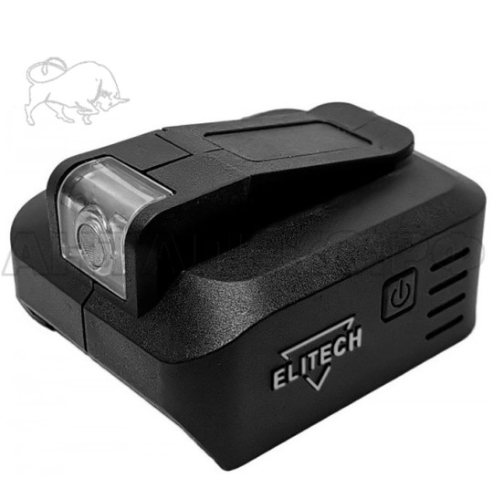 КОМПЛЕКТ Пылесос Elitech ПРА 18СЛ (Е1302.001.01) + USB адаптер с фонарем 1820.120700. код 211353