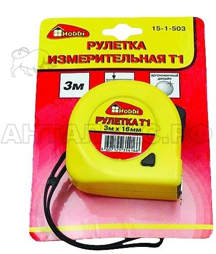Рулетка Hobbi Т1  3м 16мм