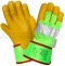 Перчатки кожаные 2Hands,0137-10,5 р-р, зеленый нейлон+СОП