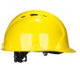 Каска защитная ИСТОК ПРО-2П цв. желтый, пластиковый амортизатор, оголовье-храповый механизм