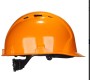 Каска защитная ИСТОК ПРО-2П цв. оранжевый, пластиковый амортизатор, оголовье-храповый механизм
